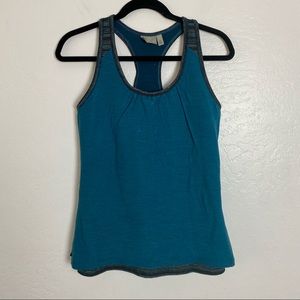 Athleta Royal Pigeon Teal Athletic Double Layer Tank M